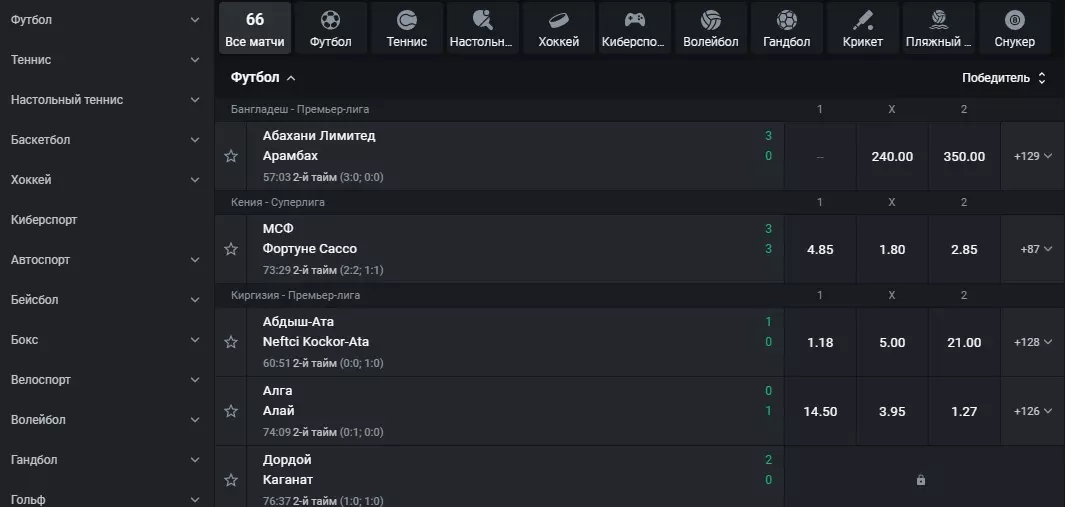 Leonbets ставки