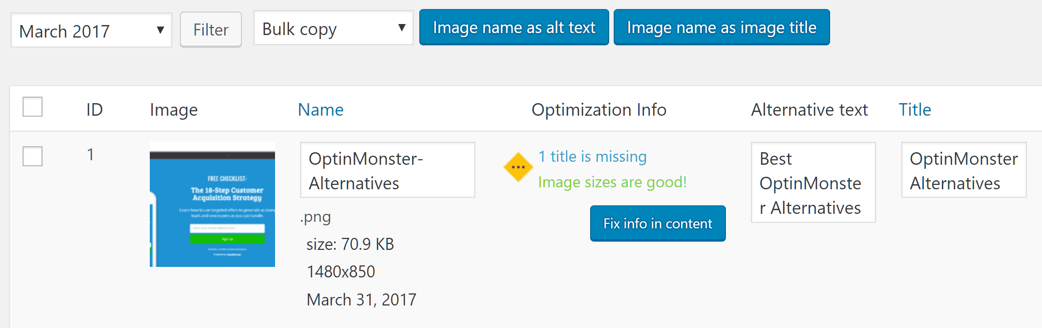 Image Meta Information Editor