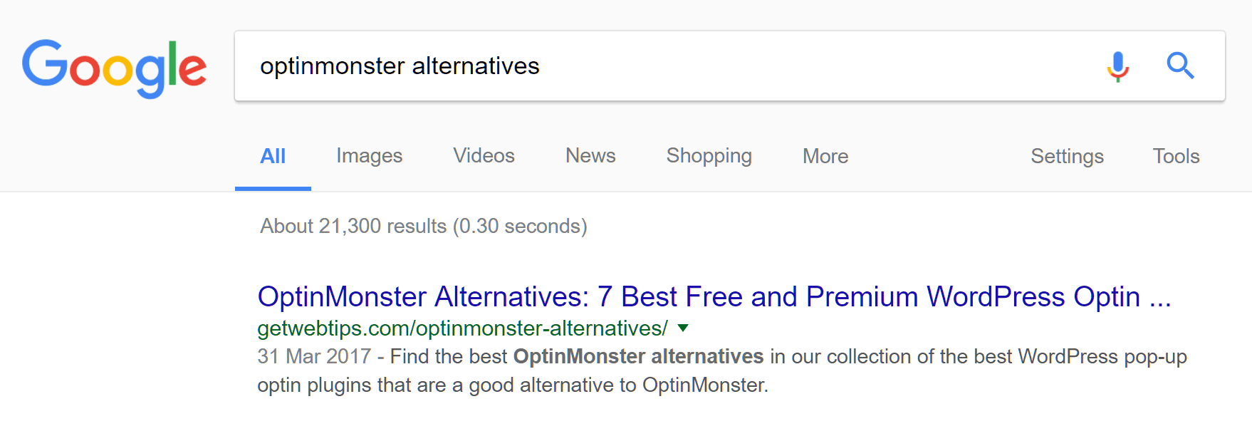 OptinMonster Search Results