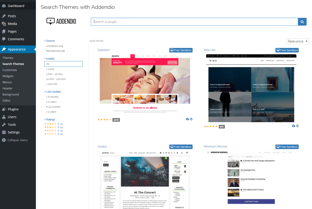 Addendio PLUS - Search Themes